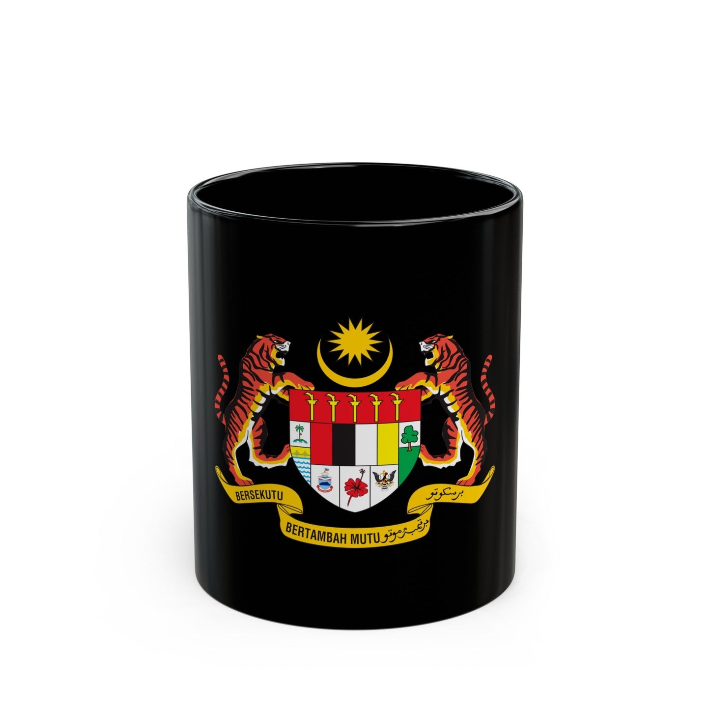 Coat of arms of Malaysia - Black Coffee Mug-11oz-The Sticker Space