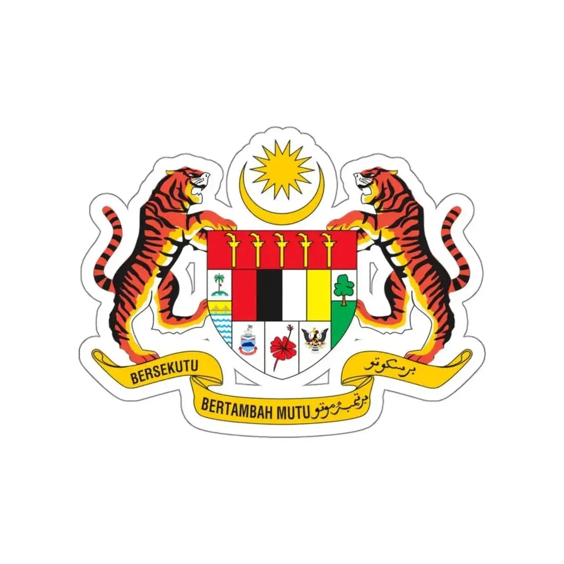 Coat of arms of Malaysia STICKER Vinyl Die-Cut Decal - The Sticker Space