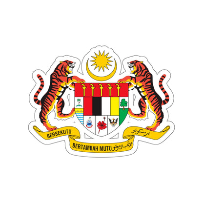 Coat of arms of Malaysia STICKER Vinyl Die-Cut Decal-White-The Sticker Space