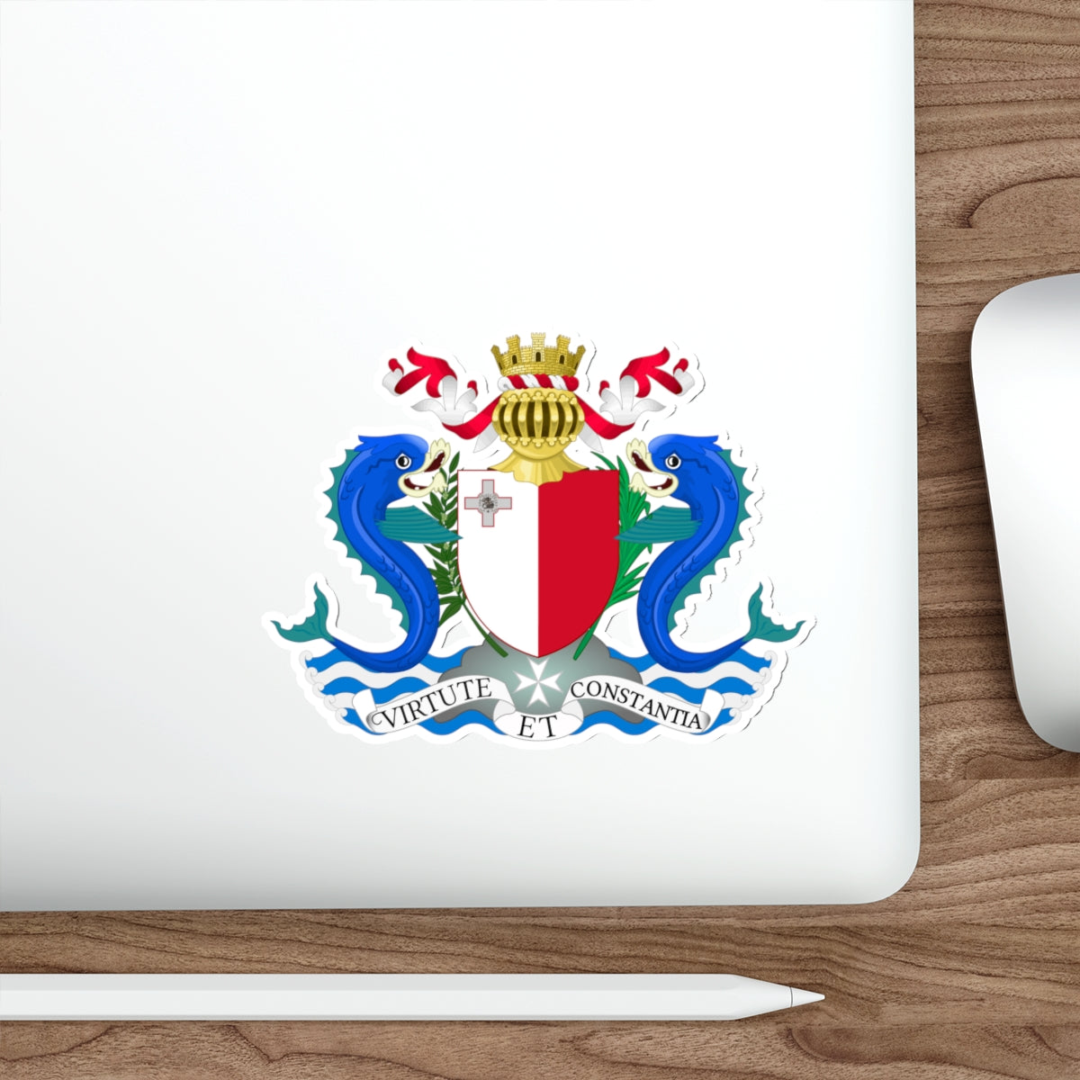 Coat of arms of Malta (1964–1975) STICKER Vinyl Die-Cut Decal-The Sticker Space