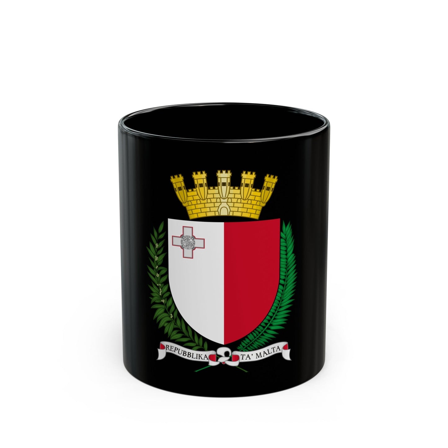 Coat of arms of Malta - Black Coffee Mug-11oz-The Sticker Space