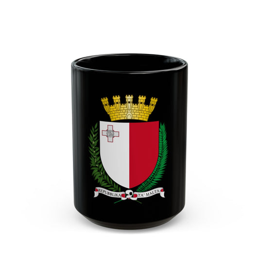 Coat of arms of Malta - Black Coffee Mug-15oz-The Sticker Space