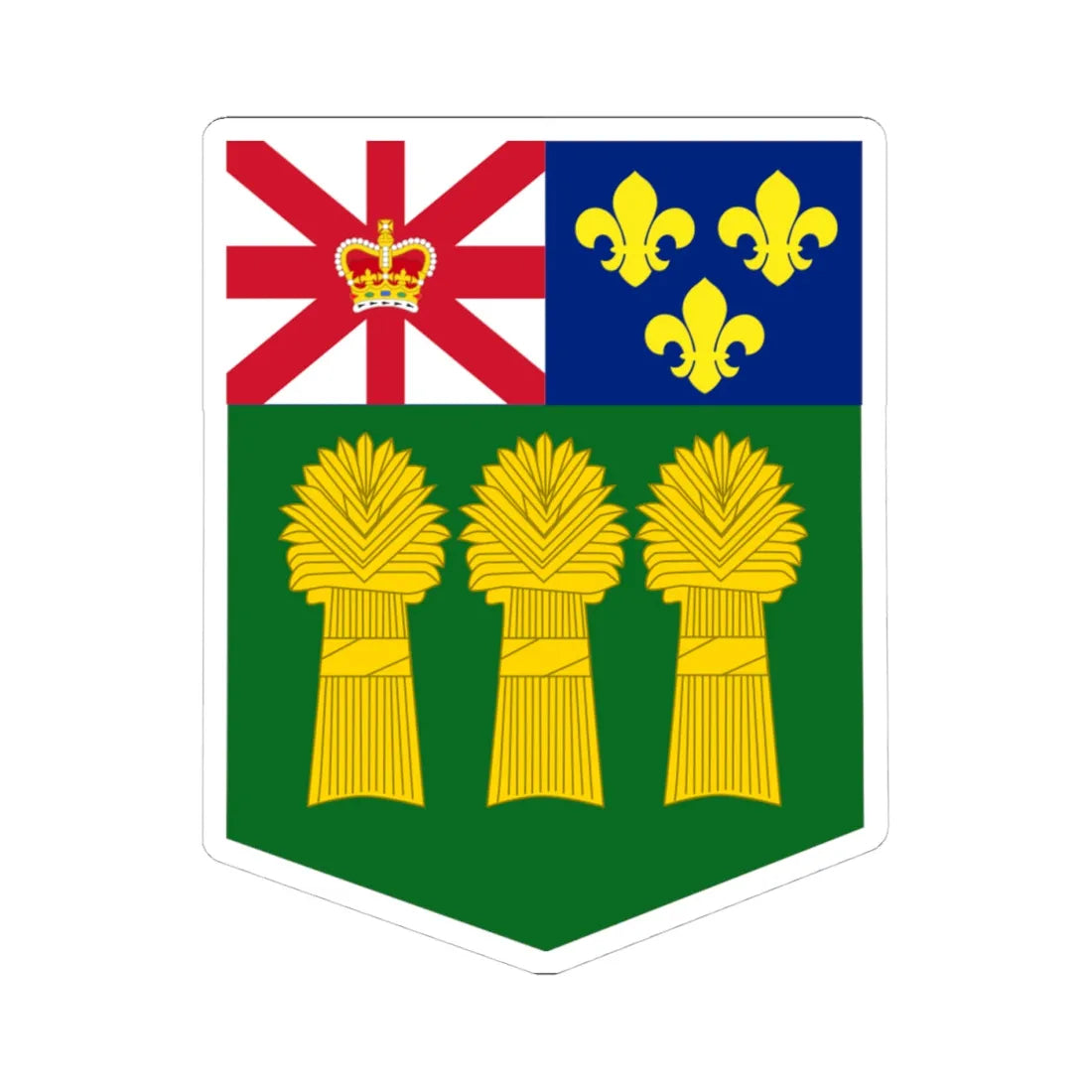 Coat of arms of Manitoba 1870-1905 (Canada) (Coat of Arms) STICKER Vinyl Kiss-Cut Decal 4 Inch White - The Sticker Space