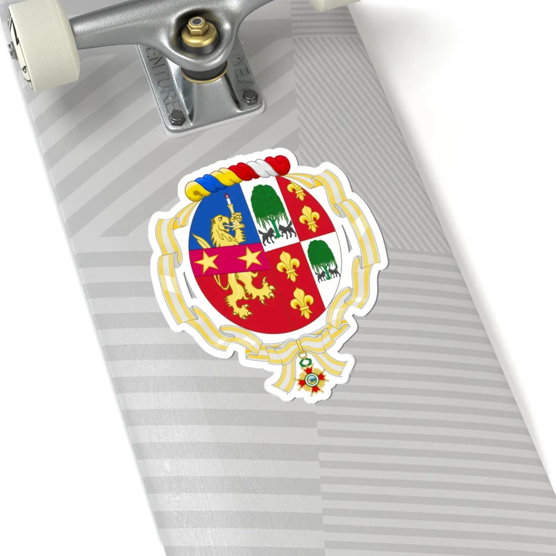 Coat of Arms of María Estela Martínez de Perón Order of Isabella the Catholic (Argentina) (Coat of Arms) STICKER Vinyl Kiss-Cut Decal - The Sticker Space