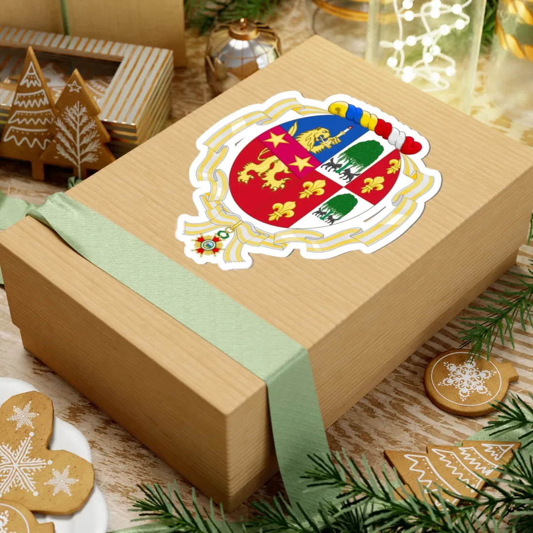 Coat of Arms of María Estela Martínez de Perón Order of Isabella the Catholic (Argentina) (Coat of Arms) STICKER Vinyl Kiss-Cut Decal - The Sticker Space