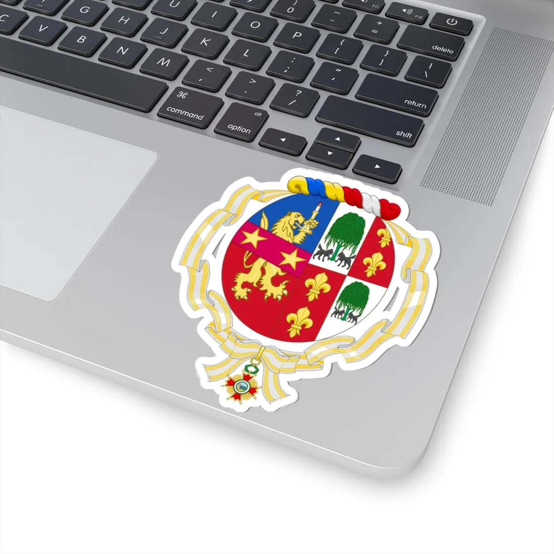 Coat of Arms of María Estela Martínez de Perón Order of Isabella the Catholic (Argentina) (Coat of Arms) STICKER Vinyl Kiss-Cut Decal - The Sticker Space