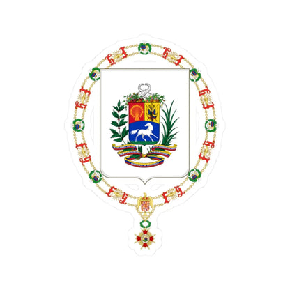 Coat of Arms of Marcos Evangelista Pérez Jiménez Order of Isabella the Catholic (Venezuela) (Coat of Arms) STICKER Vinyl Kiss-Cut Decal 2 Inch White - The Sticker Space