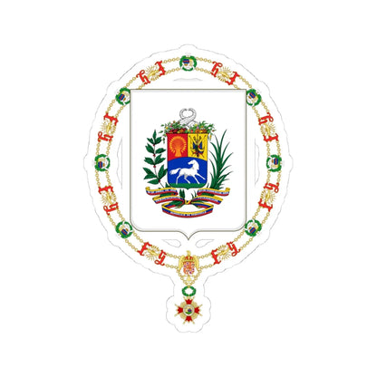 Coat of Arms of Marcos Evangelista Pérez Jiménez Order of Isabella the Catholic (Venezuela) (Coat of Arms) STICKER Vinyl Kiss-Cut Decal 4 Inch White - The Sticker Space