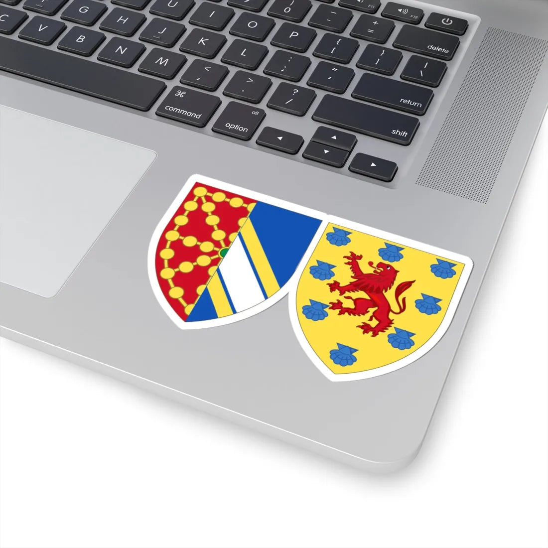 Coat of Arms of Margaret of Bourbon Queen Consort of Navarre (Spain) (Coat of Arms) STICKER Vinyl Kiss-Cut Decal - The Sticker Space