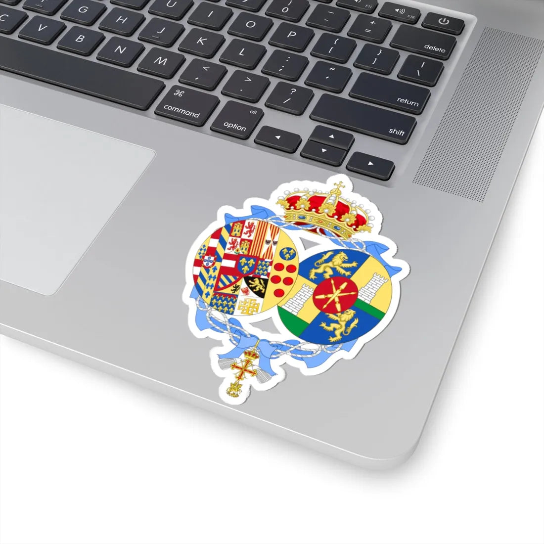 Coat of Arms of Maria Carolina Duchess of Castro (Italy) (Coat of Arms) STICKER Vinyl Kiss-Cut Decal - The Sticker Space