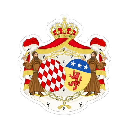 Coat of Arms of Maria Caroline Princess of Monaco (Spain) (Coat of Arms) STICKER Vinyl Kiss-Cut Decal 6 Inch White - The Sticker Space