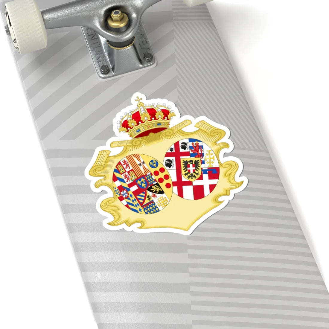 Coat of Arms of Maria Cristina Queen of the Two Sicilies (Italy) (Coat of Arms) STICKER Vinyl Kiss-Cut Decal - The Sticker Space