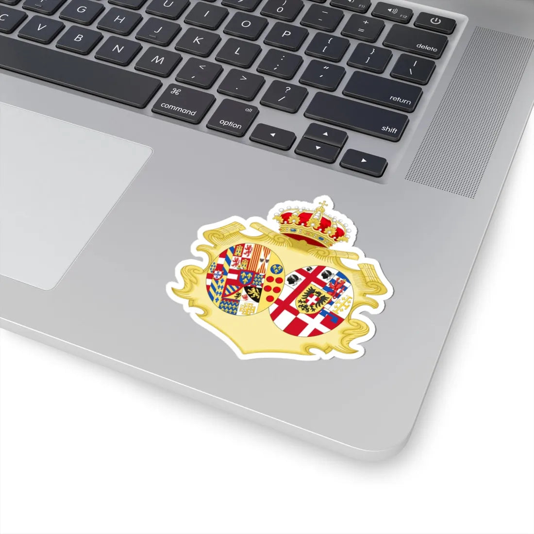 Coat of Arms of Maria Cristina Queen of the Two Sicilies (Italy) (Coat of Arms) STICKER Vinyl Kiss-Cut Decal - The Sticker Space