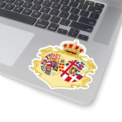 Coat of Arms of Maria Cristina Queen of the Two Sicilies (Italy) (Coat of Arms) STICKER Vinyl Kiss-Cut Decal - The Sticker Space