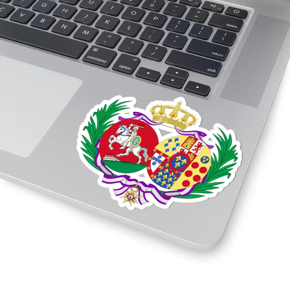 Coat of Arms of Maria de los Dolores Princess Czartoryski and Bourbon (Italy) (Coat of Arms) STICKER Vinyl Kiss-Cut Decal - The Sticker Space