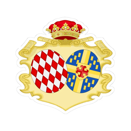 Coat of Arms of Marie Thérèse de Choiseul Princess of Monaco (Spain) (Coat of Arms) STICKER Vinyl Kiss-Cut Decal 3 Inch White - The Sticker Space