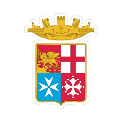 Coat of arms of Marina Militare (Italy) (Coat of Arms) STICKER Vinyl Kiss-Cut Decal 4 Inch White - The Sticker Space