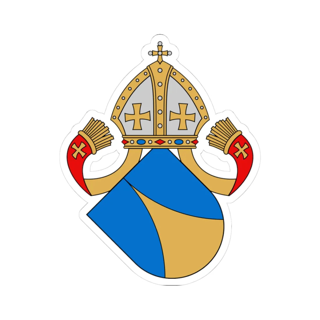 Coat of arms of Martti Skytte (Finland) (Coat of Arms) STICKER Vinyl Kiss-Cut Decal 3 Inch White - The Sticker Space