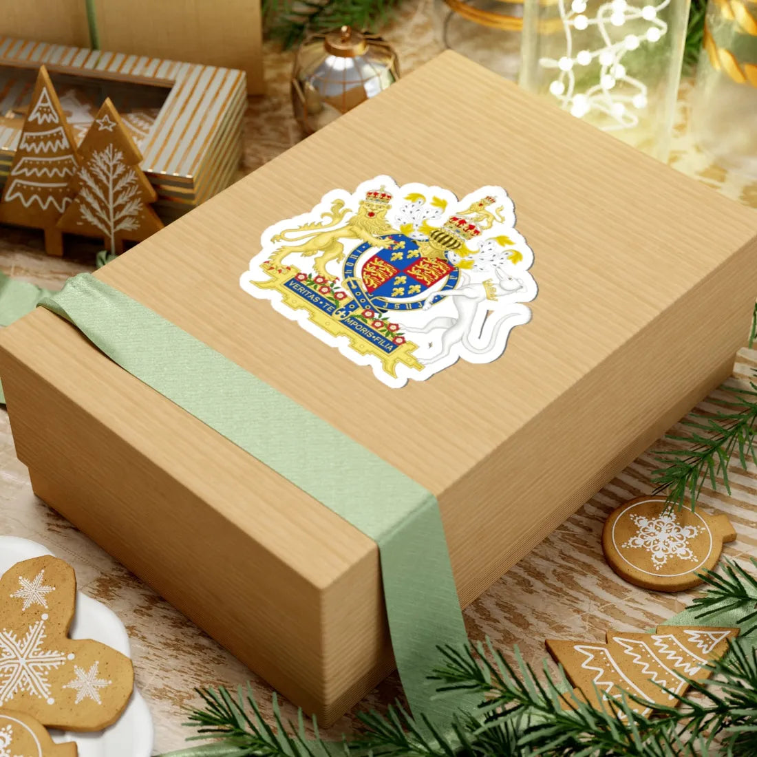 Coat of Arms of Mary I of England 1553-1558 Variant 2 Motto 1 (England) (Coat of Arms) STICKER Vinyl Kiss-Cut Decal - The Sticker Space