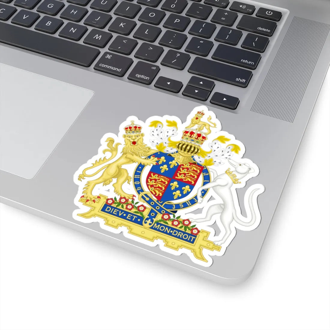 Coat of Arms of Mary I of England 1553-1558 Variant 2 Motto 2 (England) (Coat of Arms) STICKER Vinyl Kiss-Cut Decal - The Sticker Space