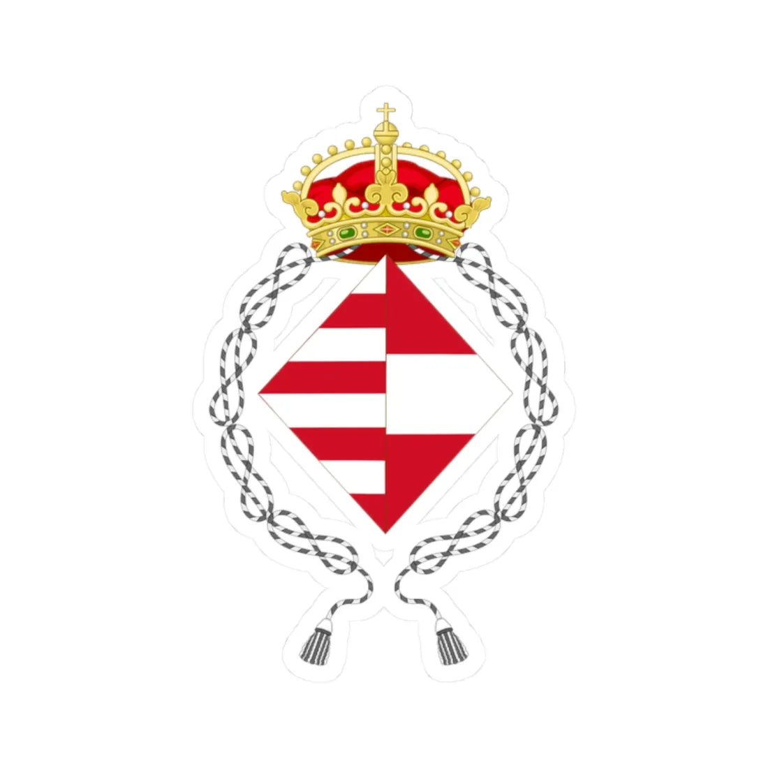 Coat of Arms of Mary of Austria as Dowager Queen of Hungary (Netherlands) (Coat of Arms) STICKER Vinyl Kiss-Cut Decal 2 Inch White - The Sticker Space