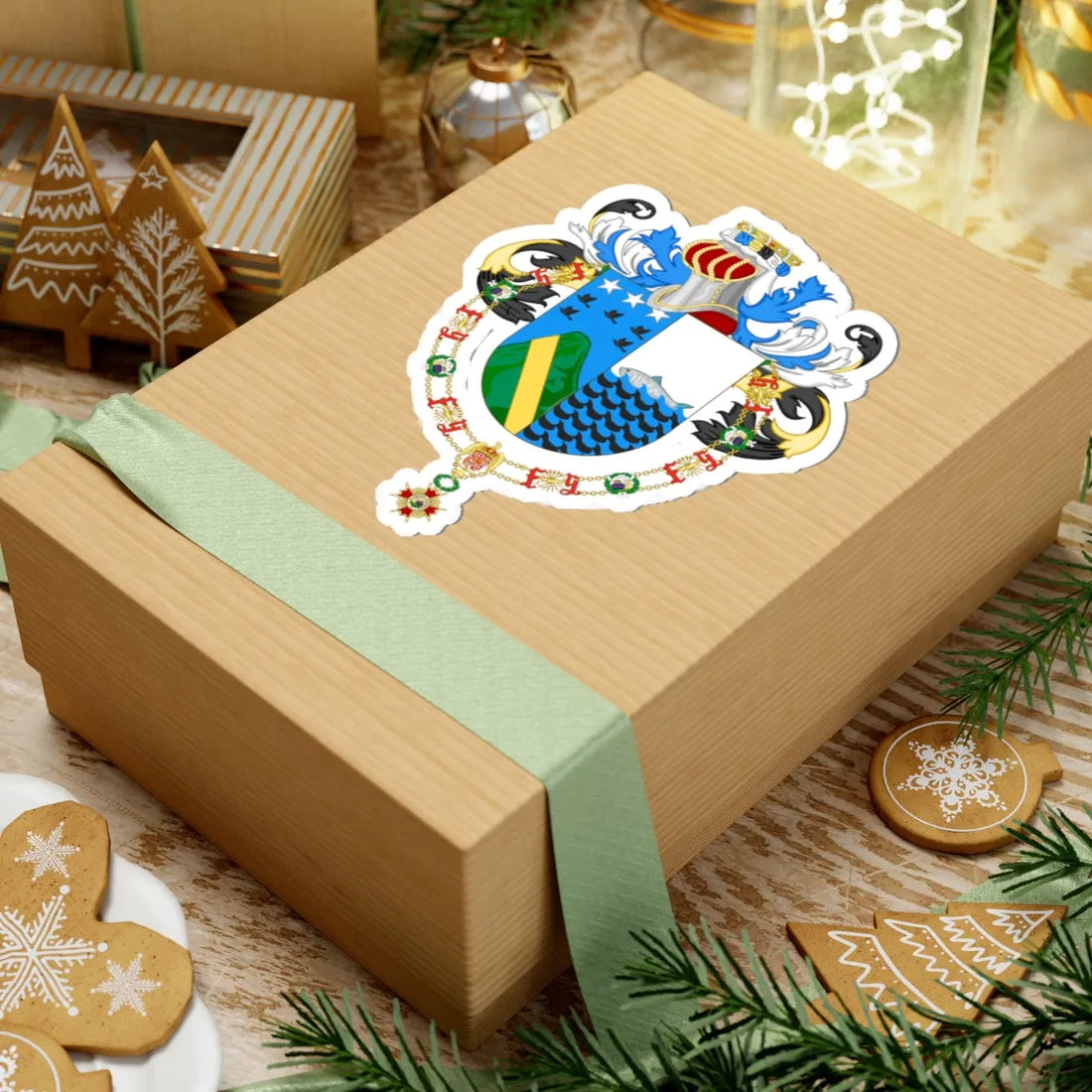 Coat of Arms of Mauricio Macri Order of Isabella the Catholic (Argentina) (Coat of Arms) STICKER Vinyl Kiss-Cut Decal - The Sticker Space