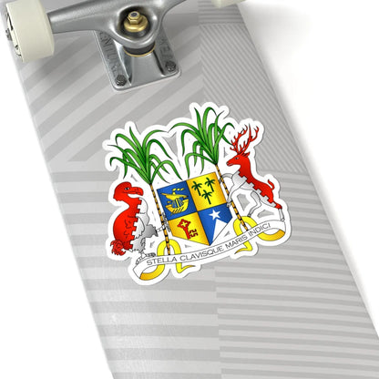 Coat of arms of Mauritius Original version (Mauritius) (Coat of Arms) STICKER Vinyl Kiss-Cut Decal - The Sticker Space