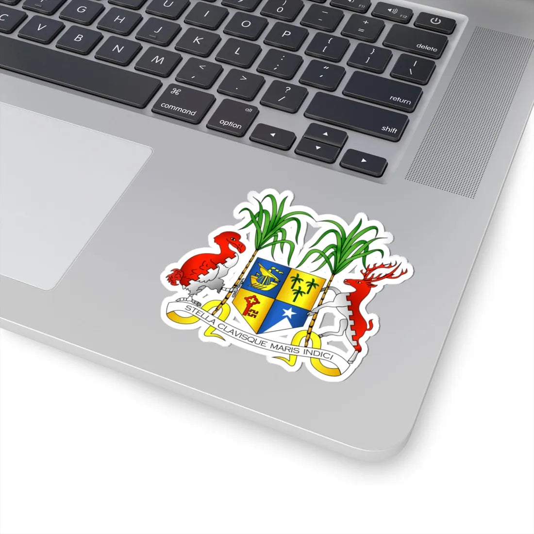 Coat of arms of Mauritius Original version (Mauritius) (Coat of Arms) STICKER Vinyl Kiss-Cut Decal - The Sticker Space
