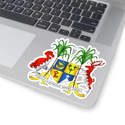 Coat of arms of Mauritius Original version (Mauritius) (Coat of Arms) STICKER Vinyl Kiss-Cut Decal - The Sticker Space