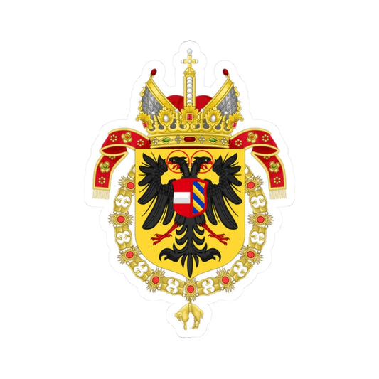Coat of Arms of Maximilian II Holy Roman Emperor-Or shield variant (Austria) (Coat of Arms) STICKER Vinyl Kiss-Cut Decal 2 Inch White - The Sticker Space