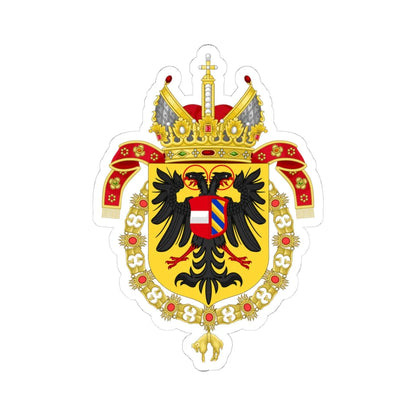 Coat of Arms of Maximilian II Holy Roman Emperor-Or shield variant (Austria) (Coat of Arms) STICKER Vinyl Kiss-Cut Decal 4 Inch White - The Sticker Space