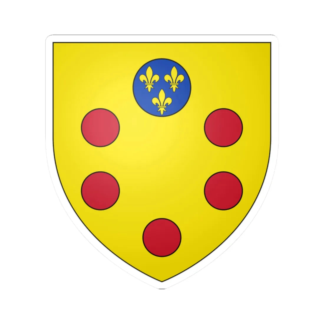Coat of arms of Medici (Italy) (Coat of Arms) STICKER Vinyl Kiss-Cut Decal 2 Inch White - The Sticker Space
