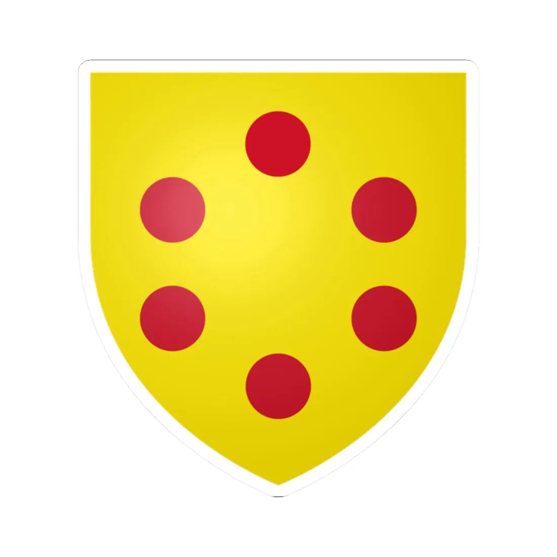 Coat of Arms of Medici unaugmented (Italy) (Coat of Arms) STICKER Vinyl Kiss-Cut Decal 2 Inch White - The Sticker Space