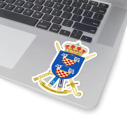 Coat of Arms of Melilla General Command (Spain) (Coat of Arms) STICKER Vinyl Kiss-Cut Decal - The Sticker Space