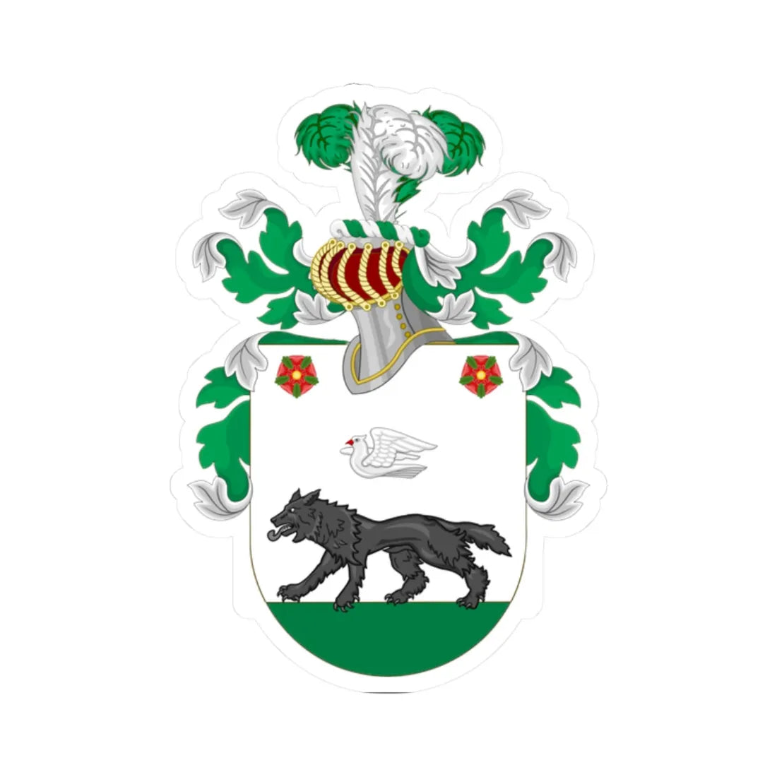 Coat of Arms of Merlo (Argentina) (Coat of Arms) STICKER Vinyl Kiss-Cut Decal 2 Inch White - The Sticker Space