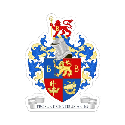 Coat of arms of Metropolitan Borough of Bermondsey (England) (Coat of Arms) STICKER Vinyl Kiss-Cut Decal 4 Inch White - The Sticker Space