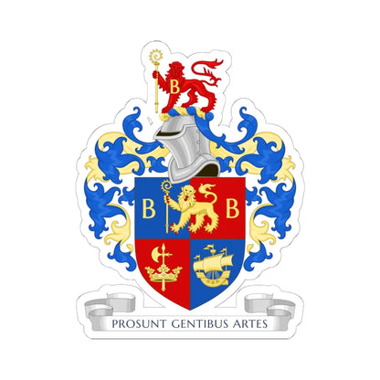 Coat of arms of Metropolitan Borough of Bermondsey (England) (Coat of Arms) STICKER Vinyl Kiss-Cut Decal 6 Inch White - The Sticker Space