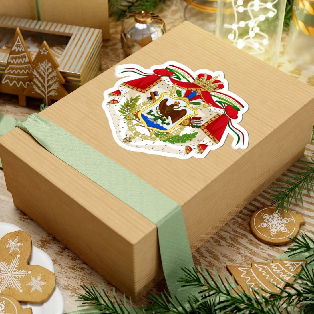 Coat of arms of Mexico 1821-1823 (Mexico) (Coat of Arms) STICKER Vinyl Kiss-Cut Decal - The Sticker Space