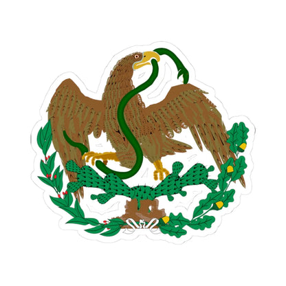 Coat of arms of Mexico 1823-1864 18671893 (Mexico) (Coat of Arms) STICKER Vinyl Kiss-Cut Decal 3 Inch White - The Sticker Space