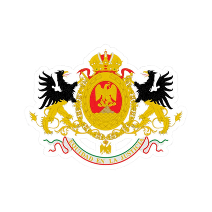 Coat of arms of Mexico 1864-1867 2 (Mexico) (Coat of Arms) STICKER Vinyl Kiss-Cut Decal 2 Inch White - The Sticker Space