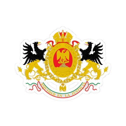 Coat of arms of Mexico 1864-1867 2 (Mexico) (Coat of Arms) STICKER Vinyl Kiss-Cut Decal 3 Inch White - The Sticker Space