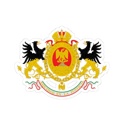 Coat of arms of Mexico 1864-1867 2 (Mexico) (Coat of Arms) STICKER Vinyl Kiss-Cut Decal 4 Inch White - The Sticker Space