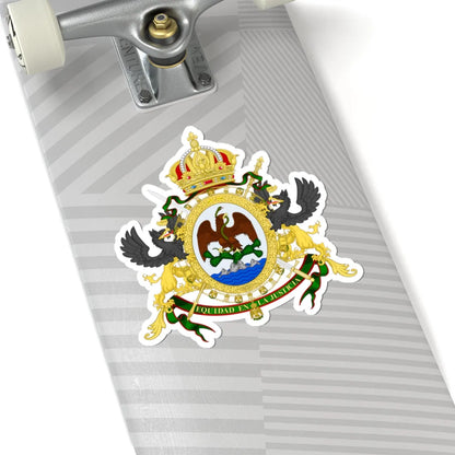 Coat of arms of Mexico 1864-1867 (Mexico) (Coat of Arms) STICKER Vinyl Kiss-Cut Decal - The Sticker Space
