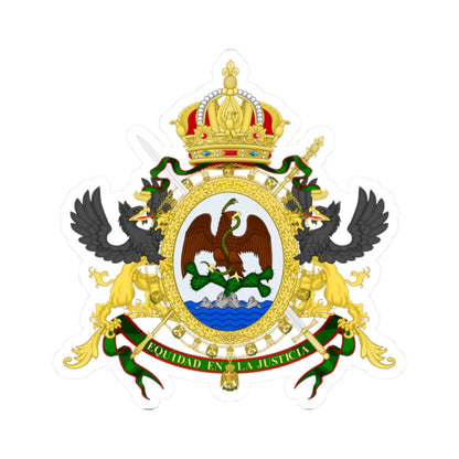 Coat of arms of Mexico 1864-1867 (Mexico) (Coat of Arms) STICKER Vinyl Kiss-Cut Decal - The Sticker Space