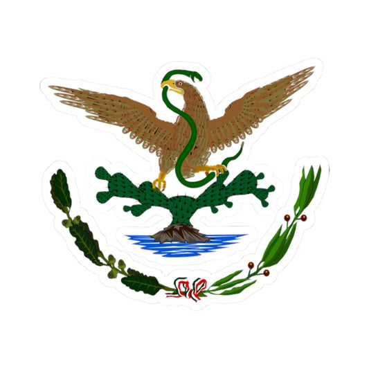 Coat of arms of Mexico 1893-1916 (Mexico) (Coat of Arms) STICKER Vinyl Kiss-Cut Decal 2 Inch White - The Sticker Space