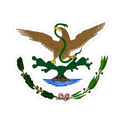 Coat of arms of Mexico 1893-1916 (Mexico) (Coat of Arms) STICKER Vinyl Kiss-Cut Decal 3 Inch White - The Sticker Space