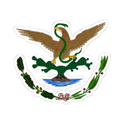 Coat of arms of Mexico 1893-1916 (Mexico) (Coat of Arms) STICKER Vinyl Kiss-Cut Decal 6 Inch White - The Sticker Space