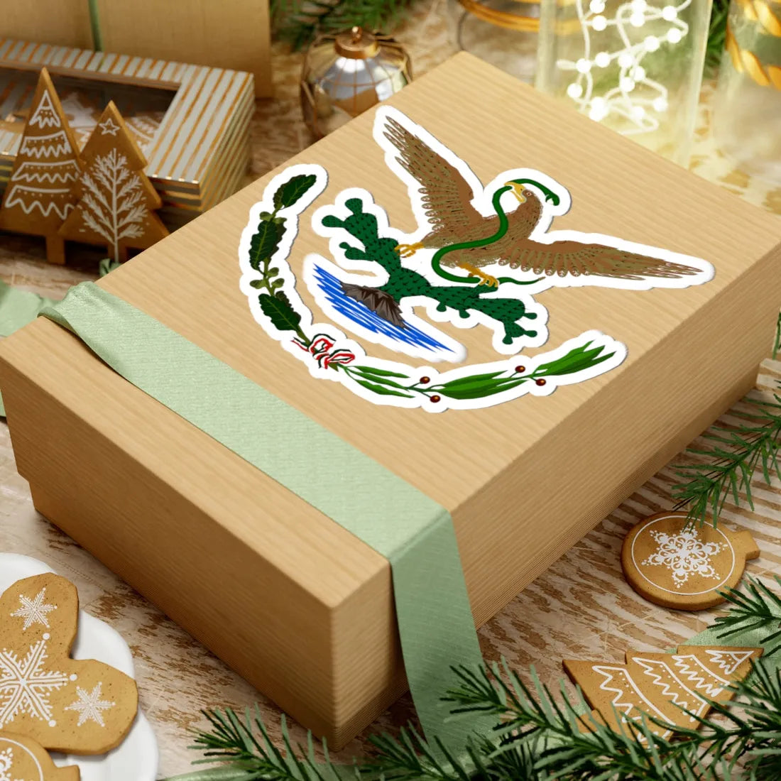 Coat of arms of Mexico 1893-1916 (Mexico) (Coat of Arms) STICKER Vinyl Kiss-Cut Decal - The Sticker Space