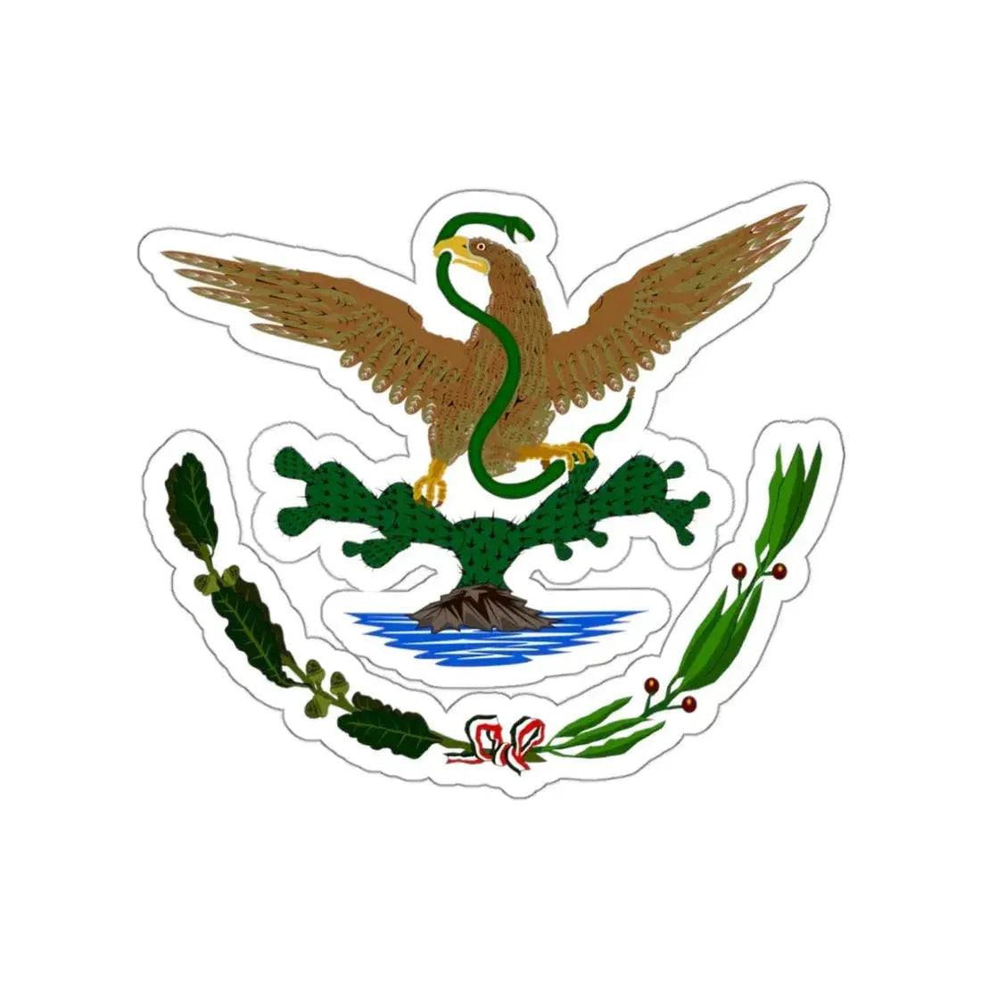 Coat of arms of Mexico (1893–1916) STICKER Vinyl Die-Cut Decal 3 Inch - The Sticker Space