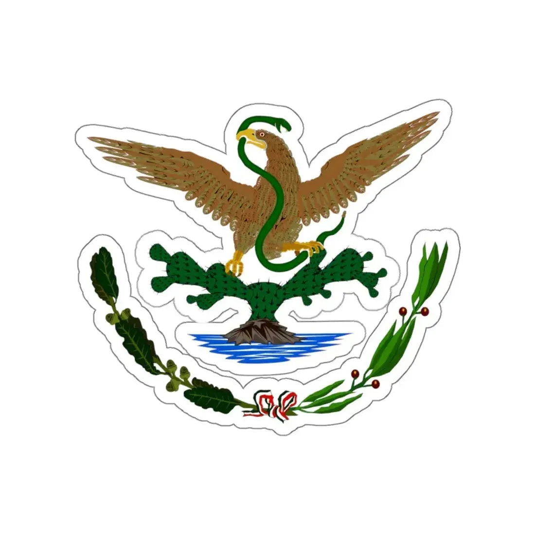 Coat of arms of Mexico (1893–1916) STICKER Vinyl Die-Cut Decal 6 Inch - The Sticker Space
